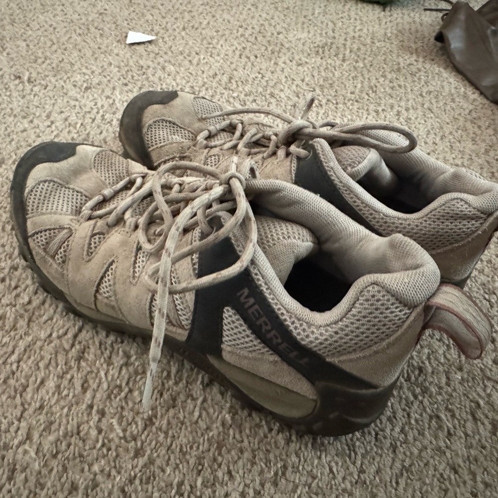 Merrell Light Tan Hiking Shoes